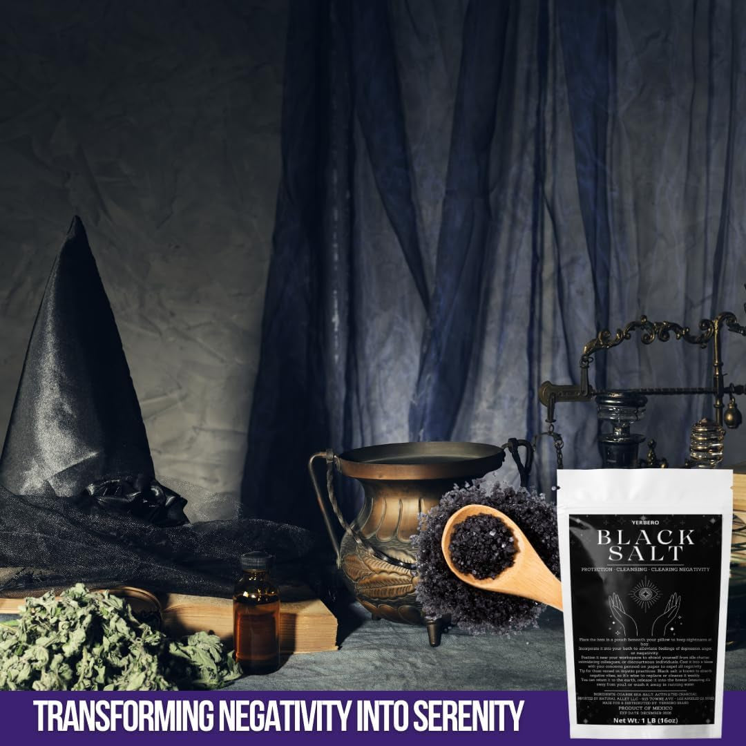 Black Salt for Protection 2Oz (56G) - Sal Negra - Essential Wiccan & Witchcraft Supplies for Rituals, Spells, and Purification - Premium Sal Negra for Brujeria, Spiritual Cleansing.