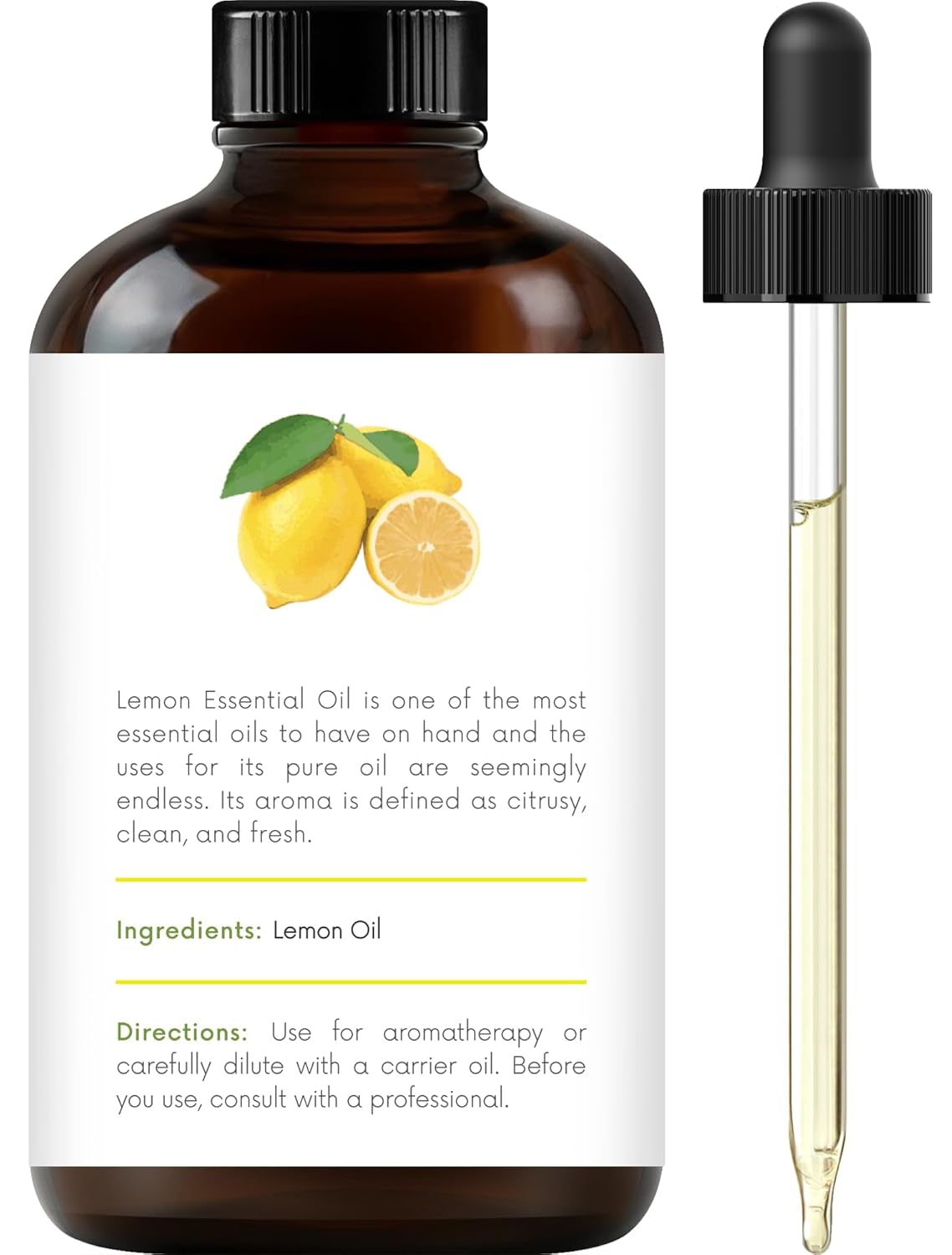 Lemon Essential Oil - Huge 4 Fl Oz - 100% Pure and Natural - Premium Grade Essential Oil for Diffuser and Aromatherapy