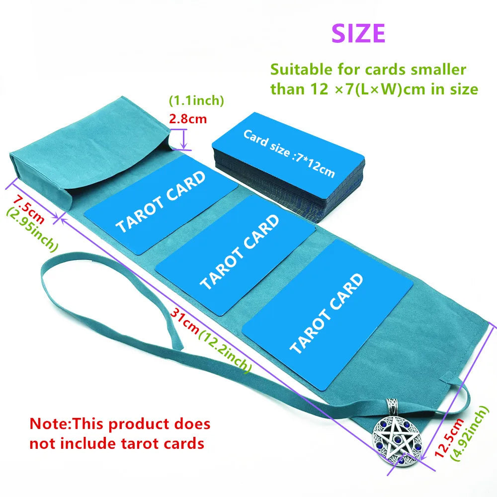 Tarot Pouch Cards Storage Bag Cloth Black Pink Blue Witch Divination Jewelry Astrology Dice Accessories Bag L754