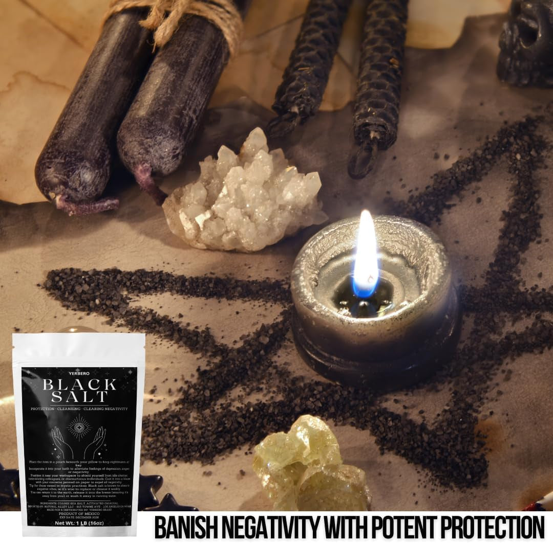 Black Salt for Protection 2Oz (56G) - Sal Negra - Essential Wiccan & Witchcraft Supplies for Rituals, Spells, and Purification - Premium Sal Negra for Brujeria, Spiritual Cleansing.