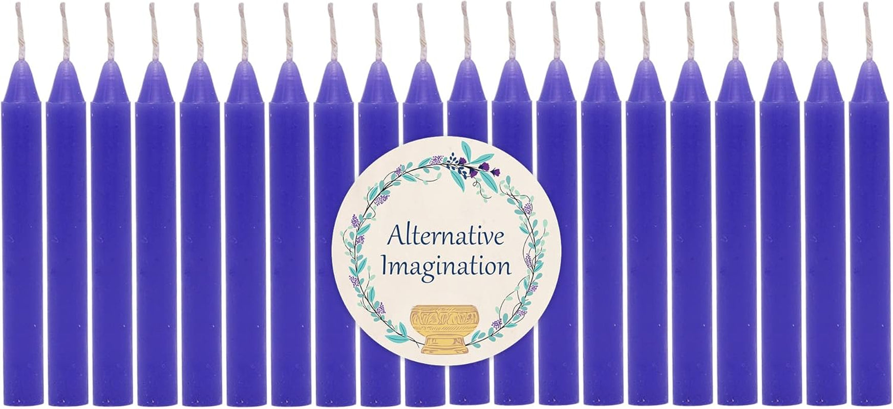 Set of 20 Purple, Unscented, 4 Inch Tall Chime Candles (Altar, Spell)
