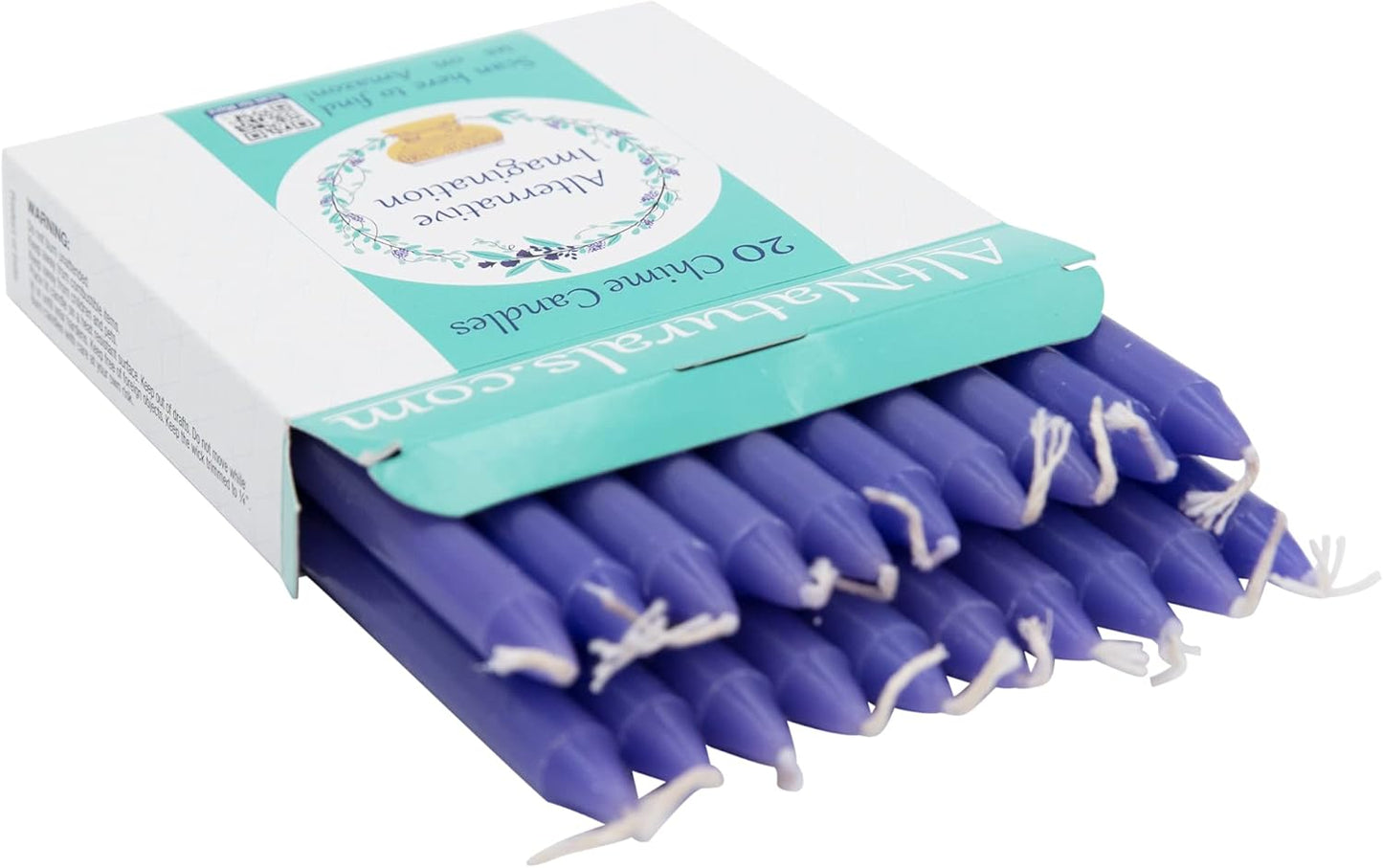 Set of 20 Purple, Unscented, 4 Inch Tall Chime Candles (Altar, Spell)