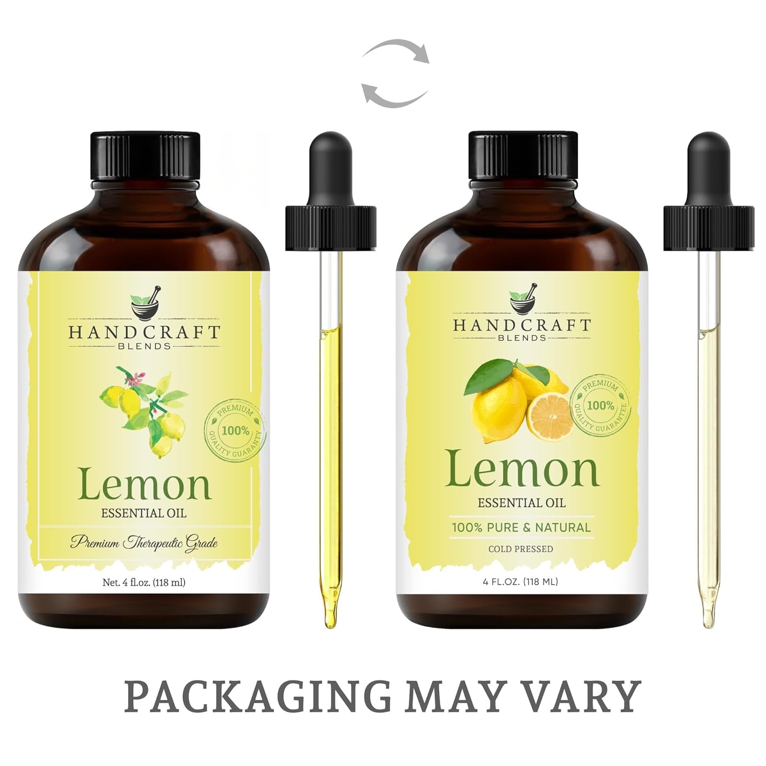 Lemon Essential Oil - Huge 4 Fl Oz - 100% Pure and Natural - Premium Grade Essential Oil for Diffuser and Aromatherapy