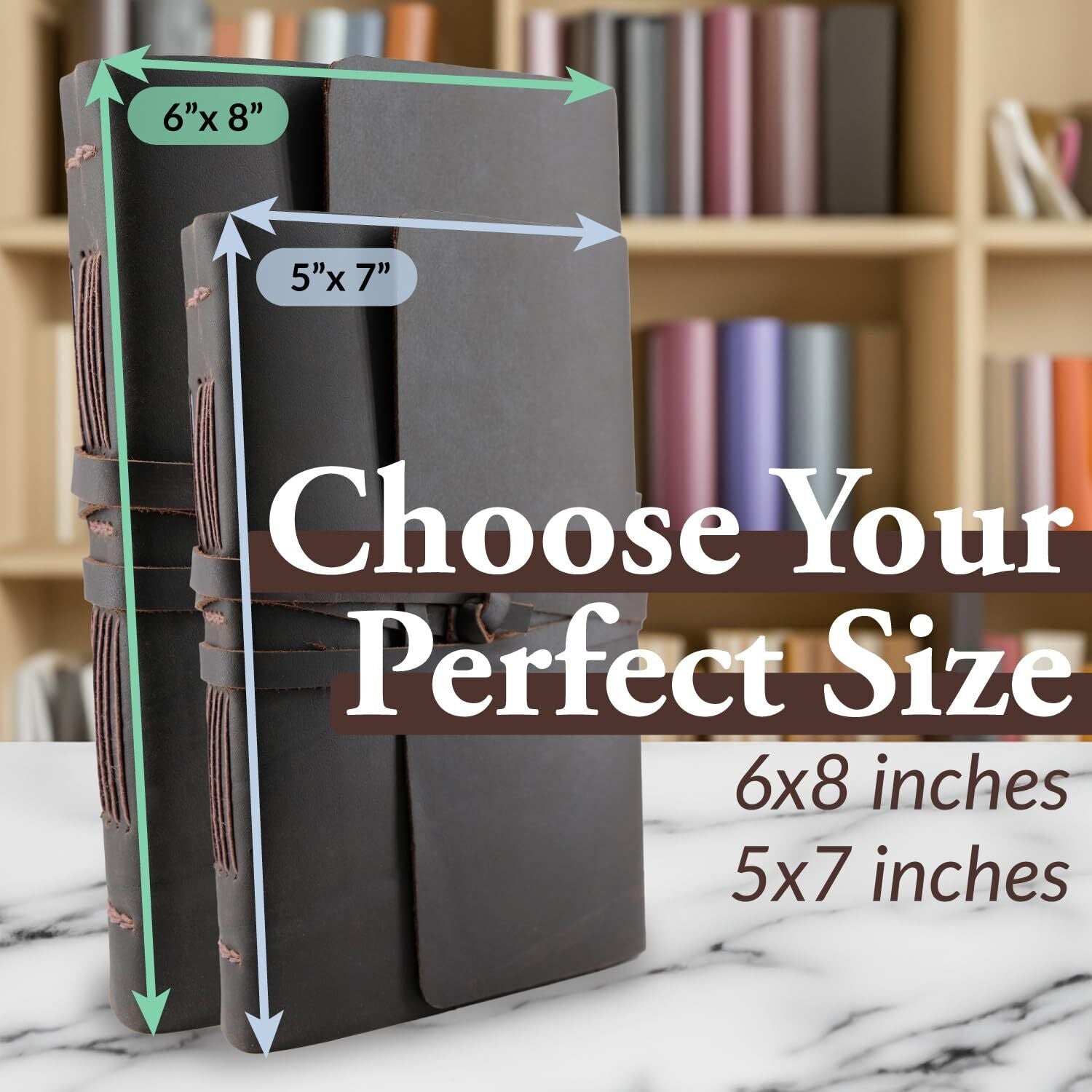Leather Journal with Lined Pages - Leather Bound Writing Journal for Men & Wo...