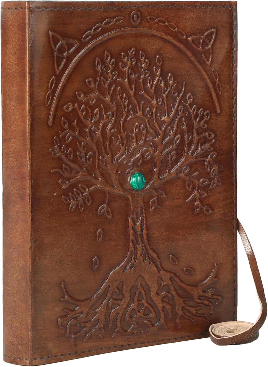 Leather Journal in Brown 7X5 Refillable Lined Paper Tree of Life Handmade Writing Notebook Diary Leather Bound Daily Notepad for Women and Men Writing Pad for Artist Sketch