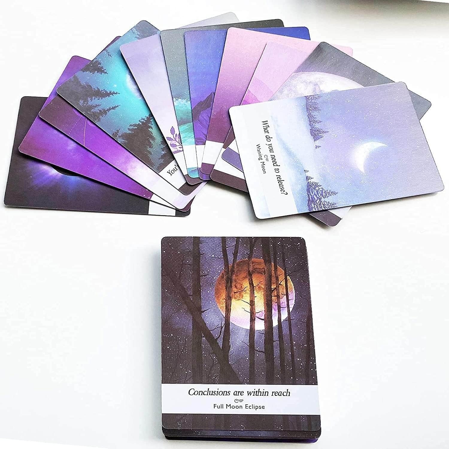 Moon Oracle Tarot Cards Deck, a 44-Card Deck, Fortune Telling Cards Decks,Fortune Telling Game for Beginners