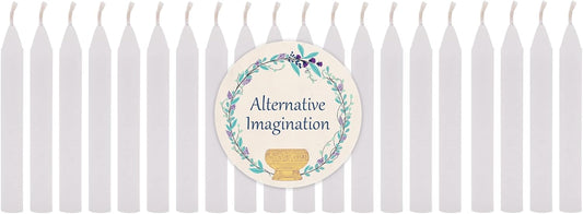 Set of 20 White, Unscented, 4 Inch Tall Chime Candles (Altar, Spell)