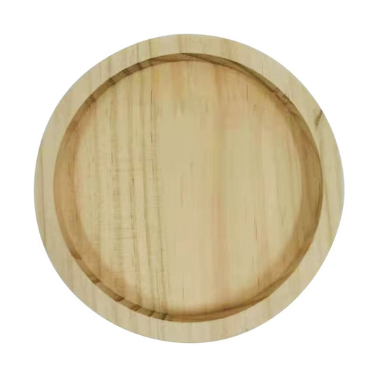 Wooden Serving Tray Rustic Tableware Dessert Dish Moon Sun Shape Jewelry Plate Bowl Eid Mubarak Supplies