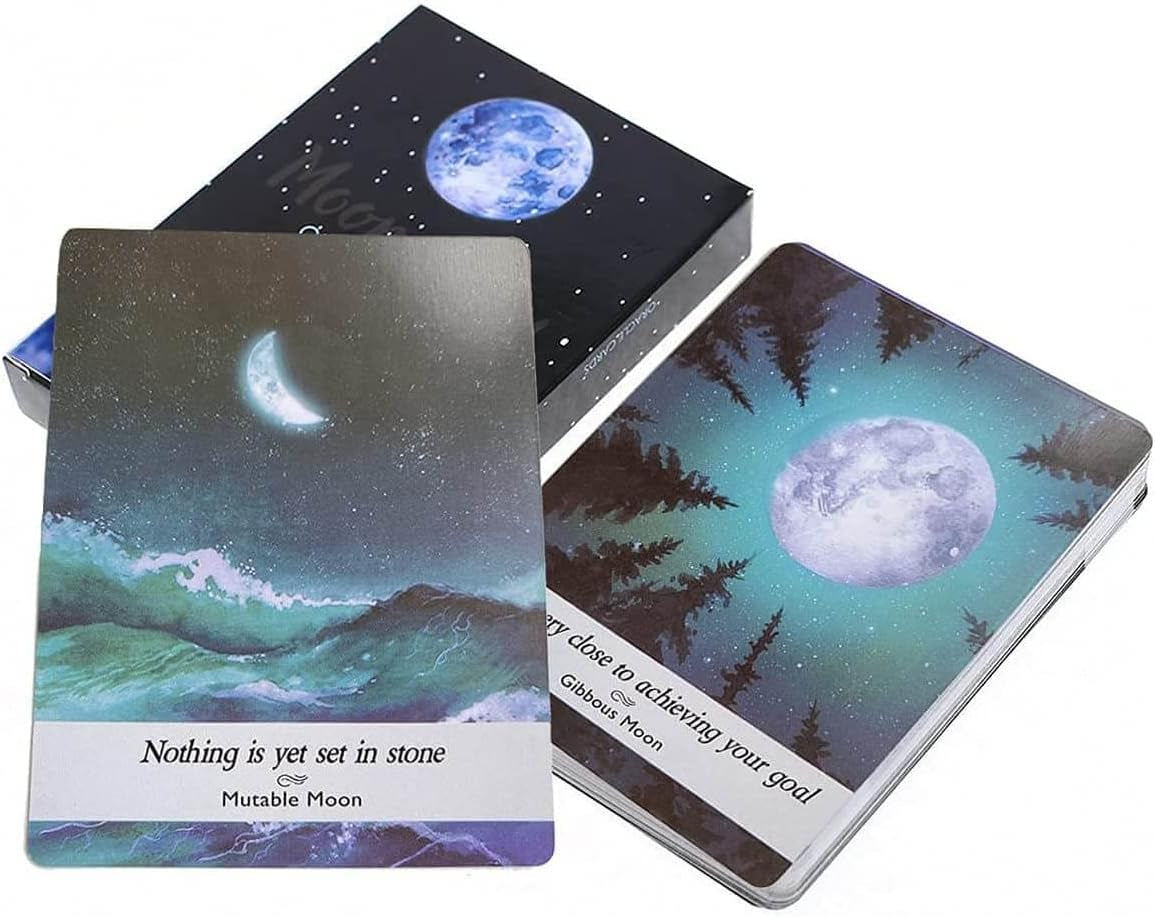 Moon Oracle Tarot Cards Deck, a 44-Card Deck, Fortune Telling Cards Decks,Fortune Telling Game for Beginners
